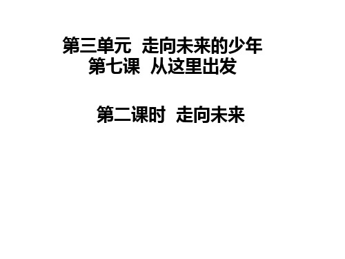 人教版九年级 道德和法治下册 7.2走向未来  课件(共24张PPT)