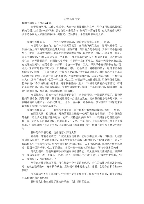 我的小狗作文