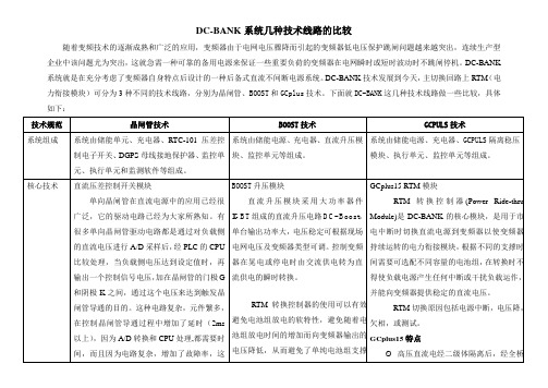 DC-BANK系统几种技术线路的比较