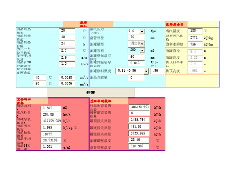 储罐加热盘管计算