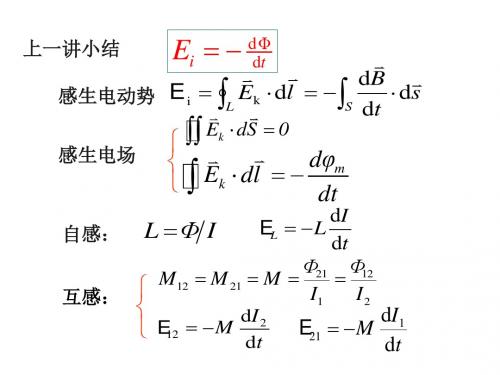 磁场的能量和麦克斯韦方程组