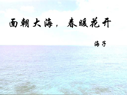 面朝大海