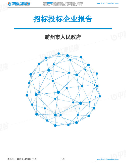 霸州市人民政府-招投标数据分析报告