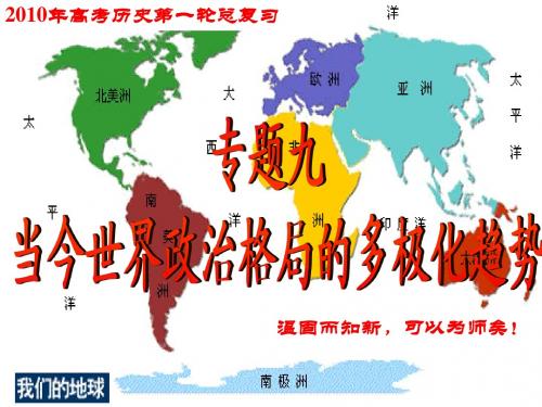 专题九 当今世界政治格局的多极化趋势 课件