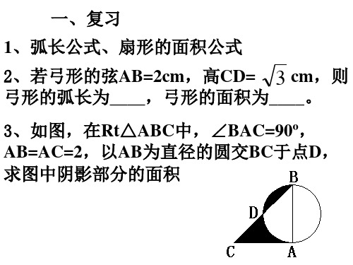 圆锥的侧面积和全面积 课件