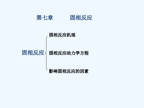 第七章-固相反应-无机材料科学基础