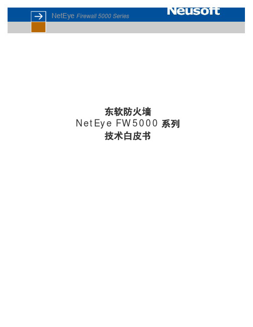 东软防火墙NetEye FW5000系列技术白皮书