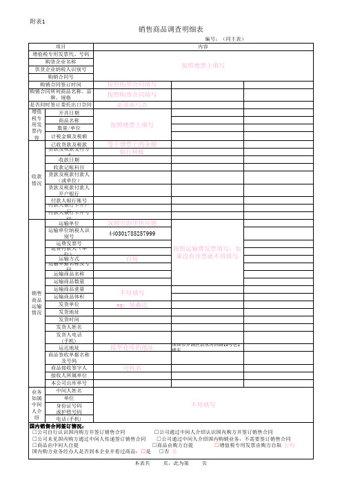 《供货企业自查表》模板