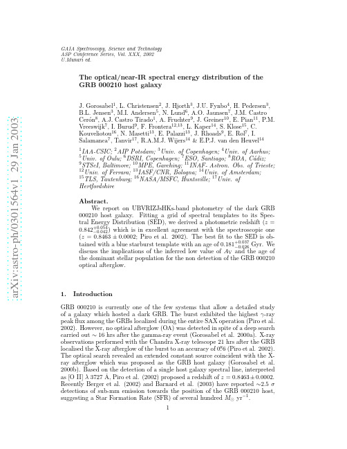 The opticalnear-IR spectral energy distribution of the GRB 000210 host galaxy