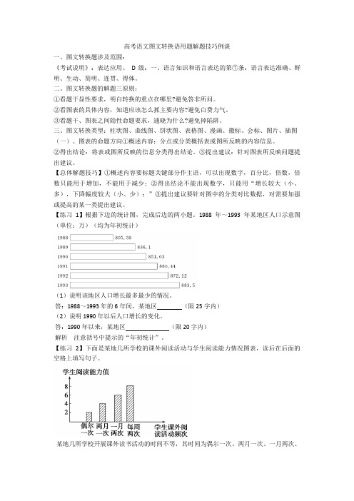 语文图文转换语用题解题技巧例谈+专项练习含答案