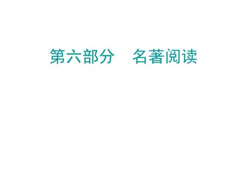 广东2019年中考语文总复习备必备课件:第六部分 名著阅读 (共256张PPT)