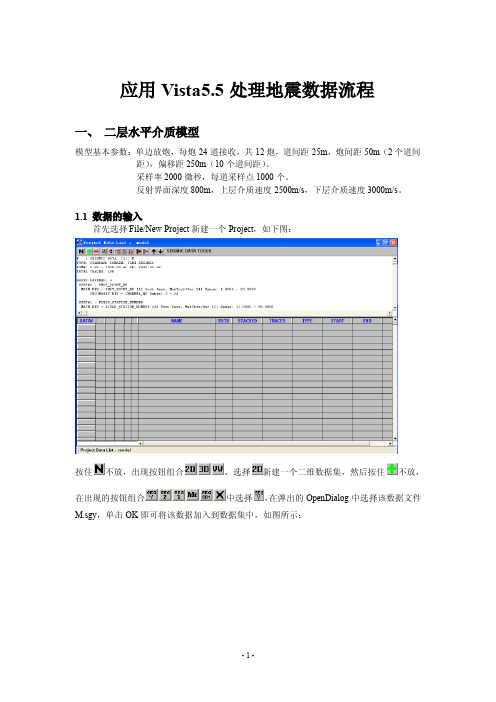 vista 5.5地震勘探数据处理流程