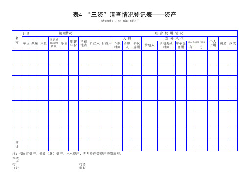 村级资产台账模板