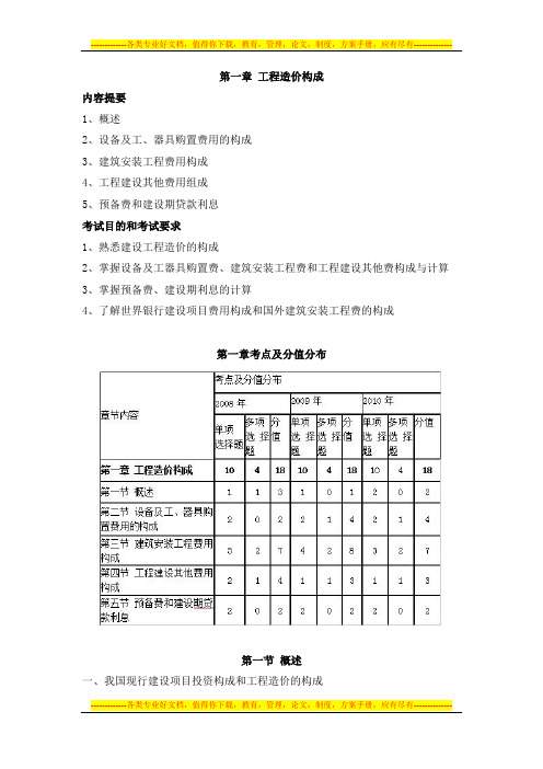 1 第一章：工程造价构成