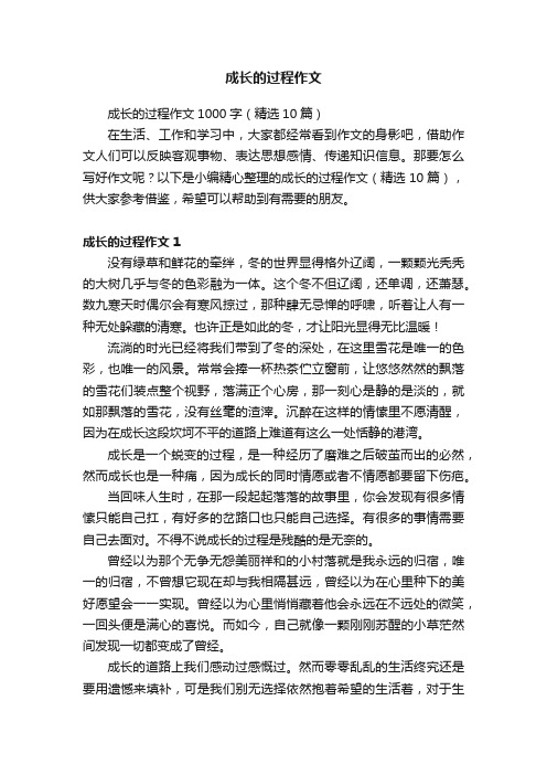 成长的过程作文