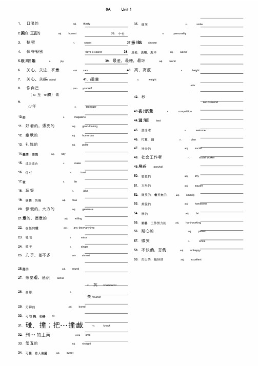 译林8A词汇表.doc