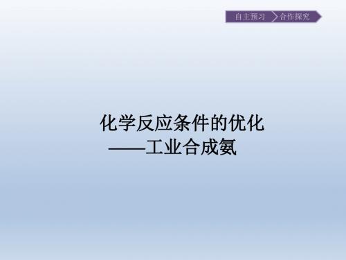 鲁科版高中化学选修-化学反应原理：化学反应条件的优化——工业合成氨_课件1(2)