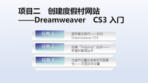 电子课件-《Dreamweaver 网页设计与制作(第二版)》-A06- 项目二 创建度假村网站——Dreamweaver CS3 入门