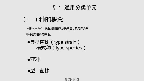 微生物的分类与鉴定