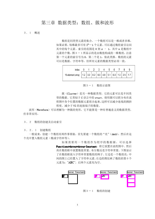 labview 第3章 数组、簇和图形