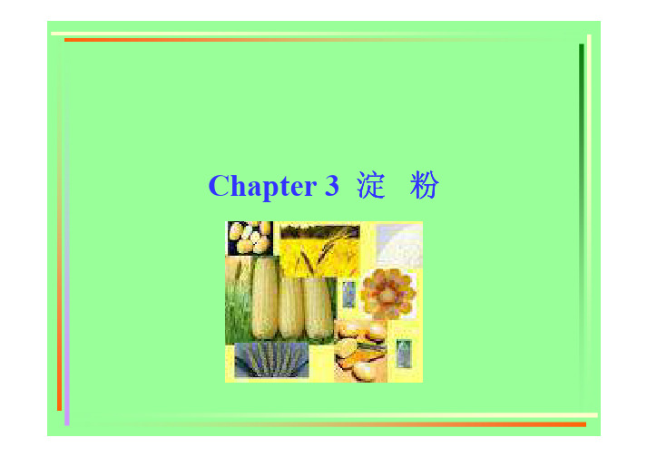 生物质化学与工艺学 Chapter 3 淀粉