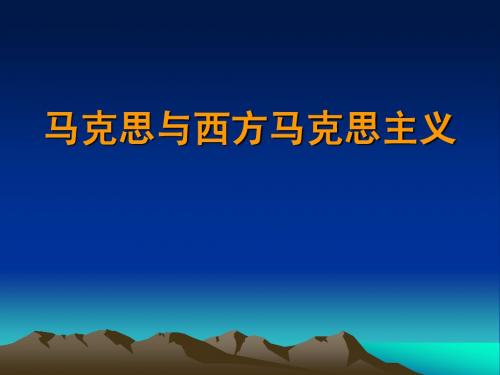 西方马克思主义经济理论2