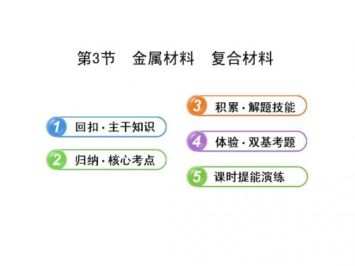 高三化学一轮复习精品课件-4.3金属材料 复合材料