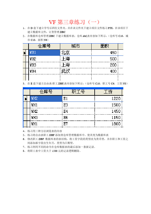 VF第三章练习(一)