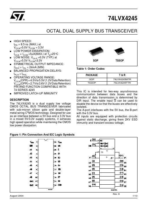 74LVX4245TTR中文资料