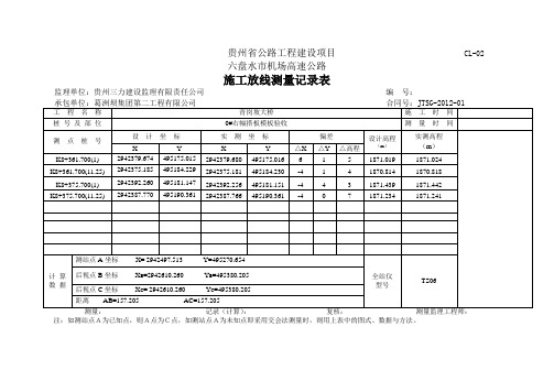 青岗坡大桥0#右幅搭板模板验收