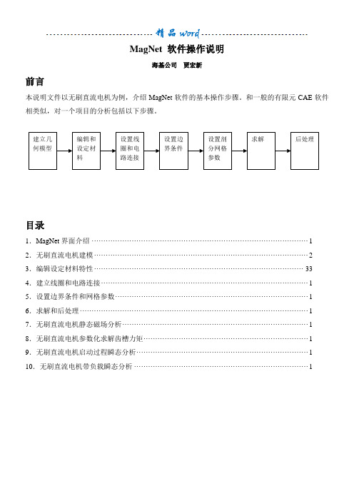 MagNet操作说明