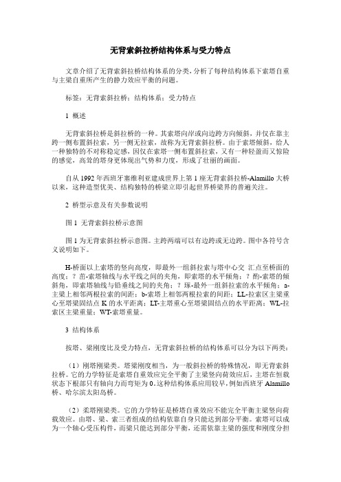 无背索斜拉桥结构体系与受力特点