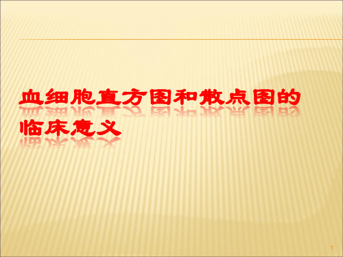 血细胞直方图和散点图的临床意义ppt课件