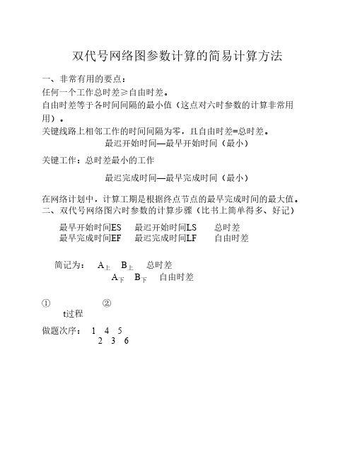 一级建造师双代号网络计划