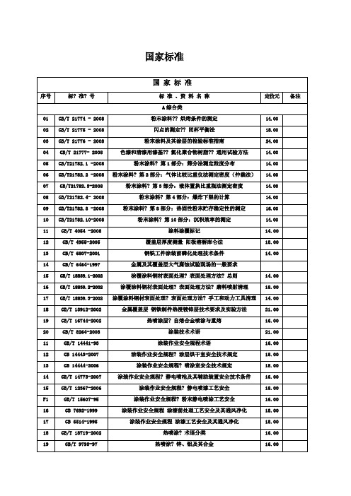 防腐国家标准