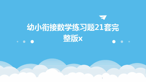 2024年度-幼小衔接数学练习题21套完整版x