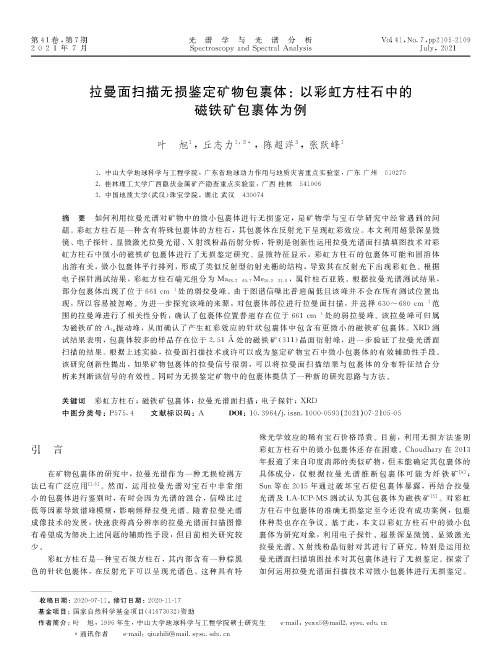 拉曼面扫描无损鉴定矿物包裹体:以彩虹方柱石中的磁铁矿包裹体为例