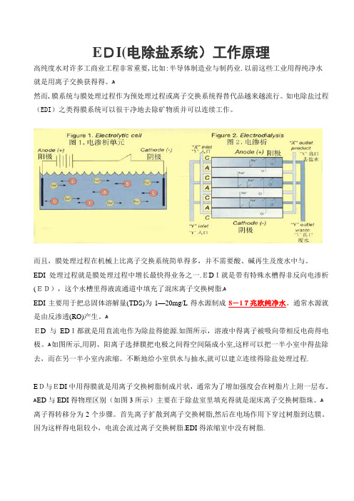 EDI(电除盐系统)工作原理