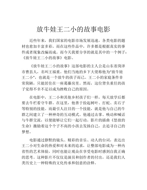 放牛娃王二小的故事电影