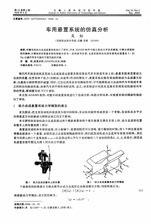 车用悬置系统的仿真分析