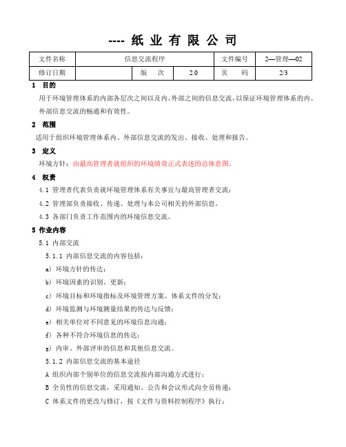 信息交流程序