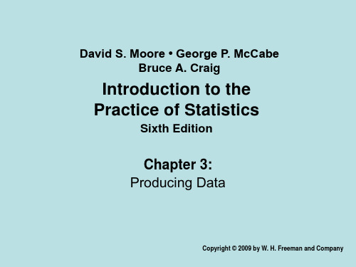 Introduction to the Practice of Statistics