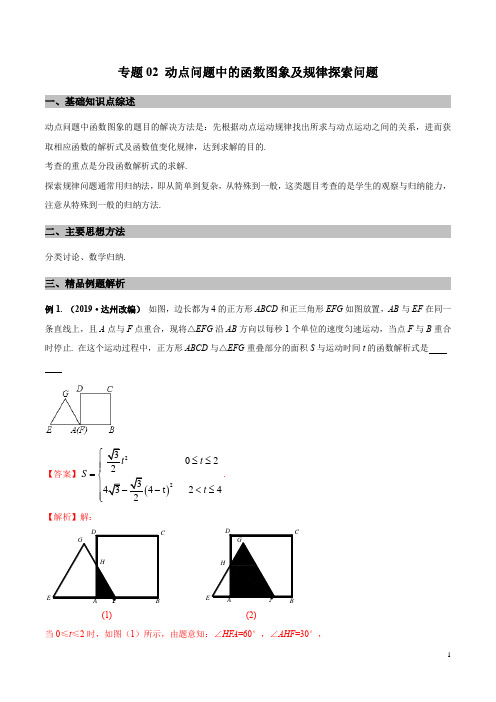 专题02 动点问题中的函数图象及规律探索问题(解析版)