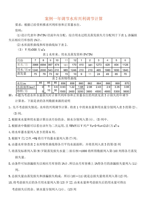 水力计算案例分析