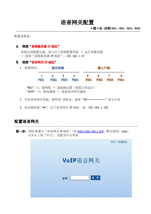 迅时4进4出配置指导资料