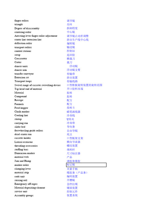 米其林轮胎词典-法汉