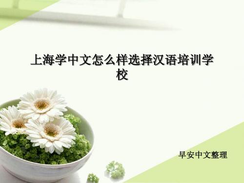 上海学中文怎么样选择汉语培训学校