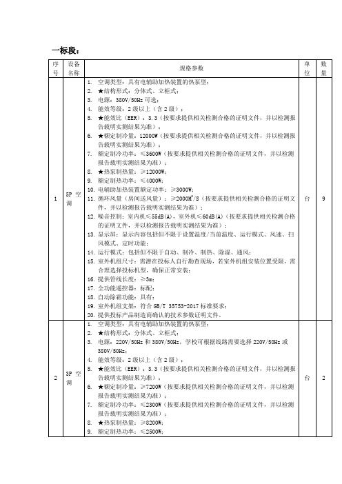 空调类型：具有电辅助加热装置的热泵型.doc