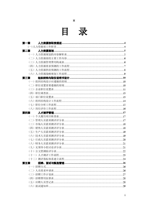 HR必备—人力资源管理手册