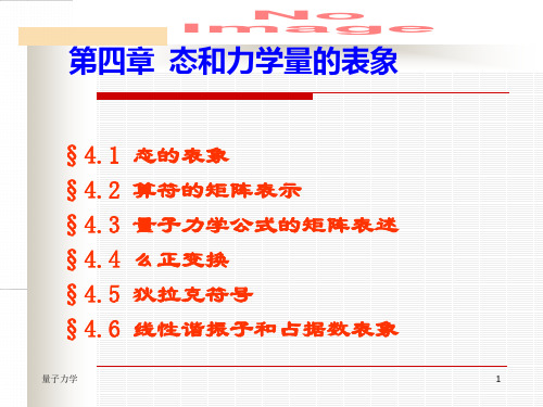 量子力学教程-第四章精品PPT课件